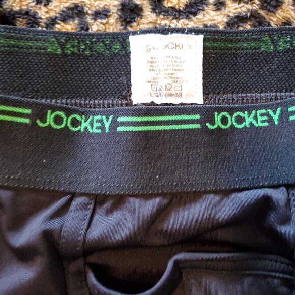Jockey Men's boxer briefs 2 pieces,1 black and 1 green, size large - Picture 4 of 5